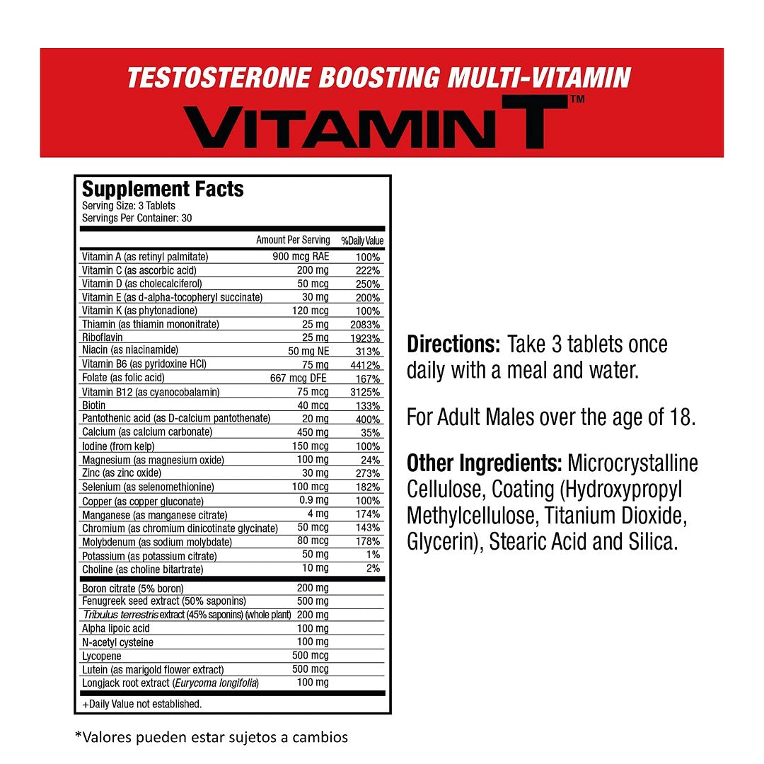 VITAMIN T MULTIVITAMIN 90 CAP.