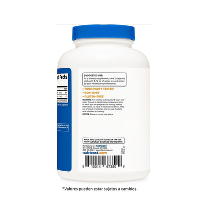 NUTRICOST CITRATO MAGNESIO + MAGENESIO 240 CAP